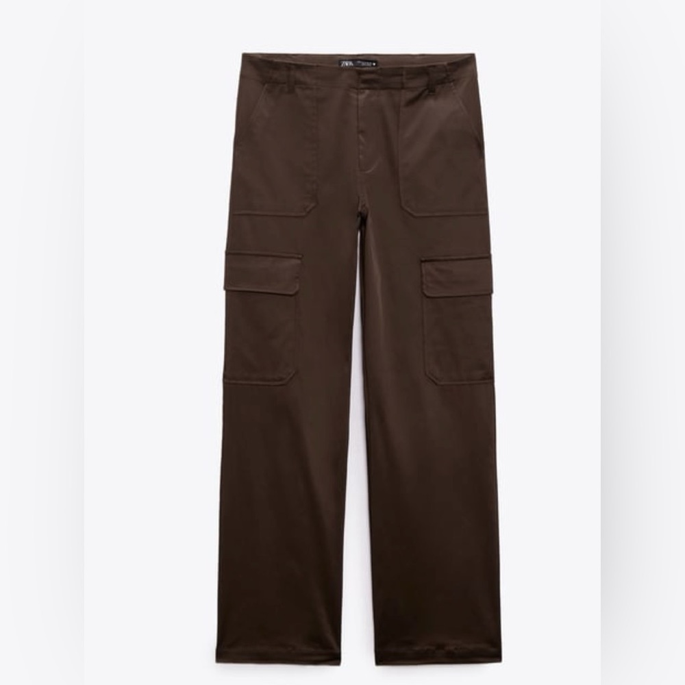 Zara Satin Effect Cargos - Never Worn